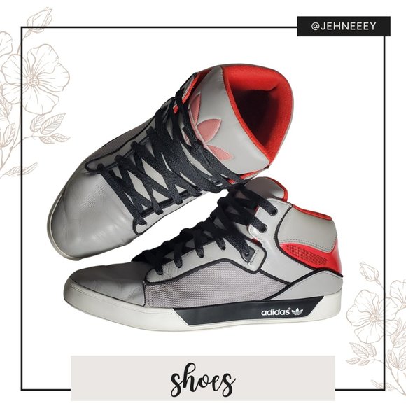 adidas Other - Adidas Grey / Red / Black / White Mid Shoes